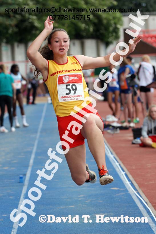 Junior girls long jump, English Schools Track and Field. Photo: David T. Hewitson/Sports for All Pics